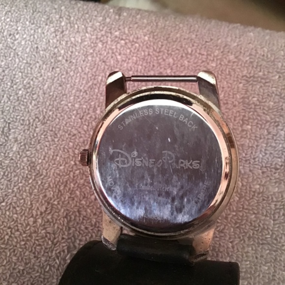 DISNEY Parks MICKEY MOUSE 28 Limited Release Black Leather Band WRIST WATCH - Picture 2 of 8